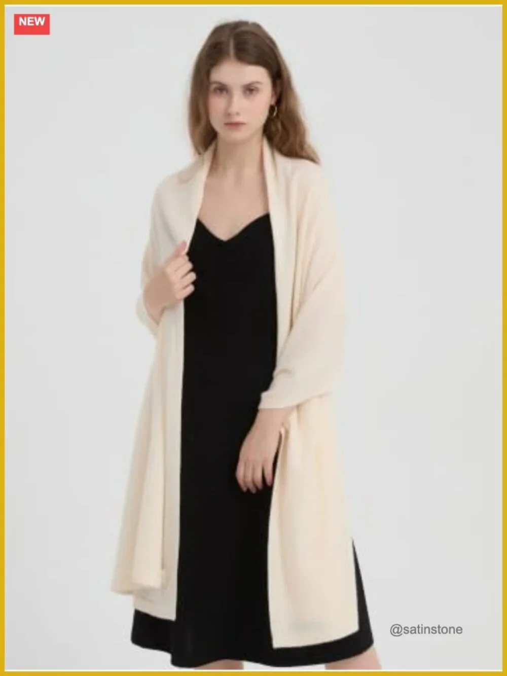 Cashmere Wool Blend Shawl Wrap Pashmina Poncho Travel Blanket One Size